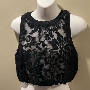 Forever 21 lace tank black size medium